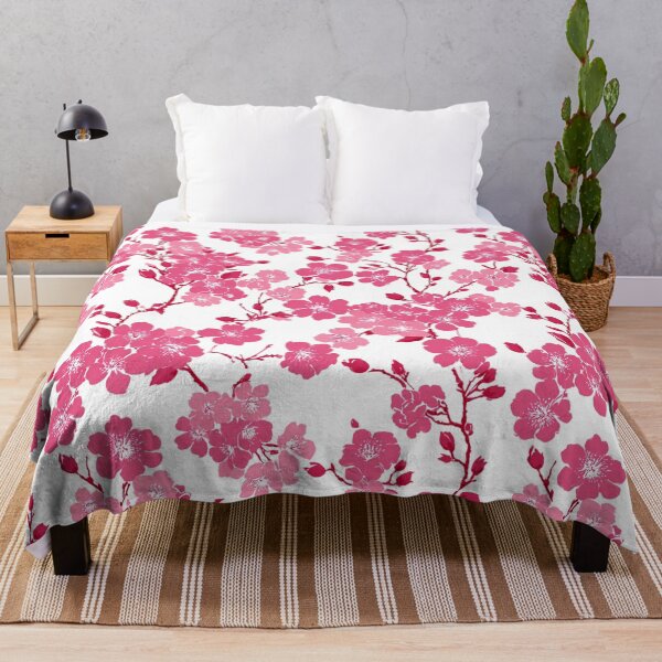 Item preview, White Pink Cherry Blossom Pattern designed and sold by GrinGalore.