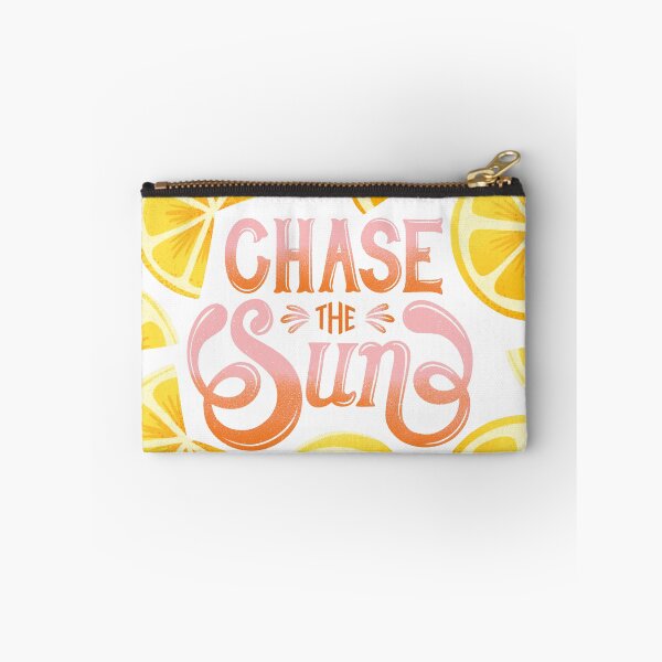 Item preview, Chase the Sun Tropical Lemon Handlettered Quote designed and sold by JasmineAllan.