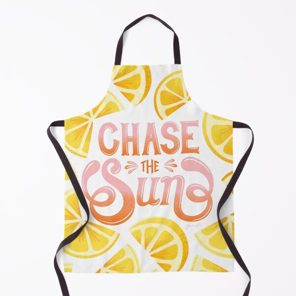 Item preview, Chase the Sun Tropical Lemon Handlettered Quote designed and sold by JasmineAllan.