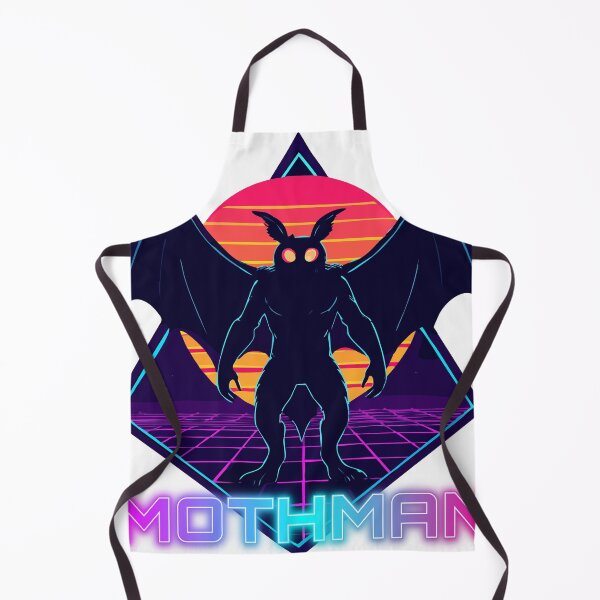 Item preview, Mothman Neon Synthwave – Vaporwave Arcade Cryptid designed and sold by Folk Bestiary.