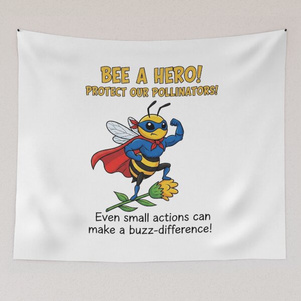 Item preview, Bee a Hero! Protect Our Pollinators! designed and sold by ART-POD-PL.