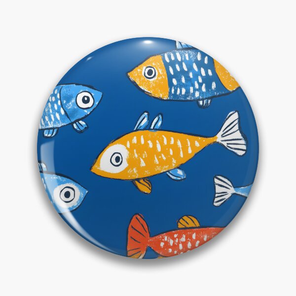Item preview, Funny Fish Retro Sea Pattern designed and sold by SecretDicer.