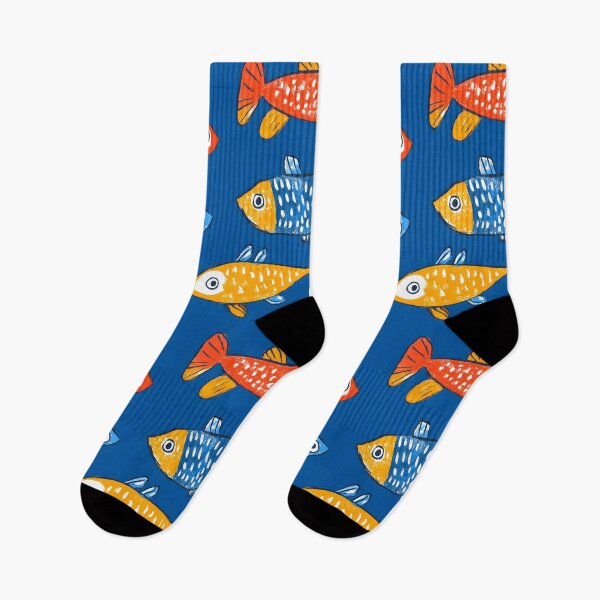 Item preview, Funny Fish Retro Sea Pattern designed and sold by SecretDicer.