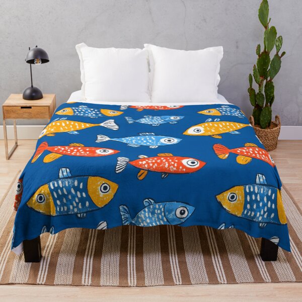 Item preview, Funny Fish Retro Sea Pattern designed and sold by SecretDicer.
