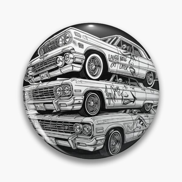 Item preview, Black and white ink  lowrider cars classic tshirt designed and sold by anandsiva2703.