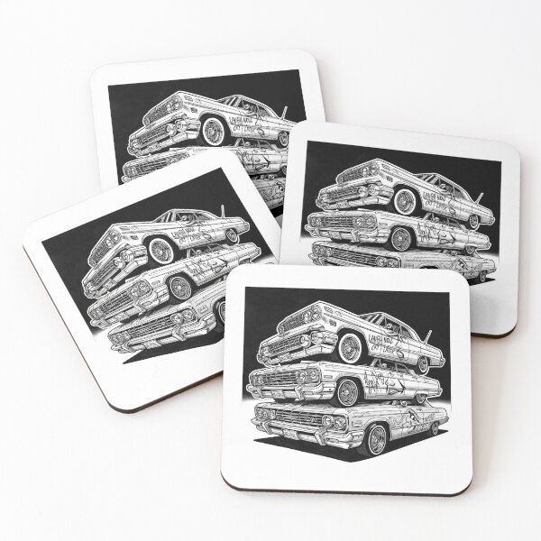 Item preview, Black and white ink  lowrider cars classic tshirt designed and sold by anandsiva2703.