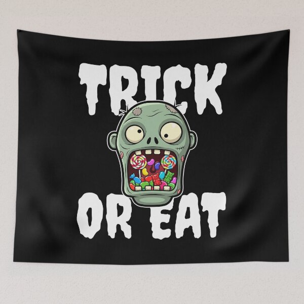 Item preview, TRICK OR EAT - ZOMBIE HALLOWEEN designed and sold by KEF Custom.
