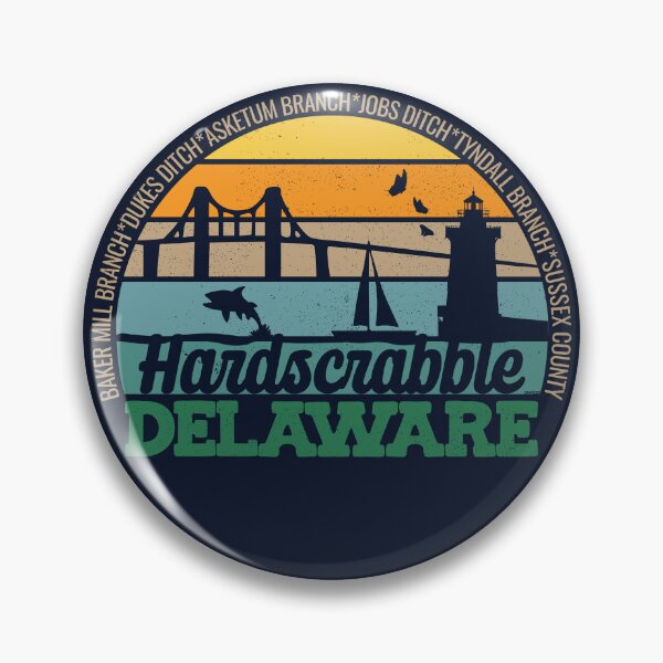 Item preview, Hardscrabble Delaware Retro Sunset Local Pride Logo  designed and sold by CRHPOD20.