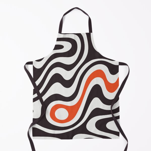 Item preview, Liquid Paint Wave Pattern in Black n White w/ an Orange Streak designed and sold by LOVE, AMY.