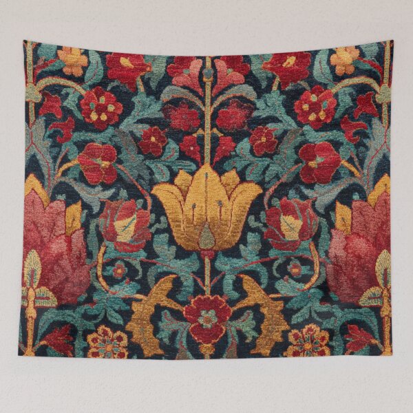 Item preview, Eastern Turkish Kilim Carpet Tulip Rug designed and sold by GrinGalore.