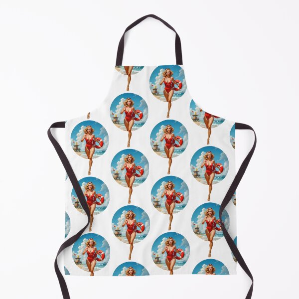 Item preview, Hay Watch Pinup Girl – Retro Lifeguard Beach Art designed and sold by Lightning-Lace.