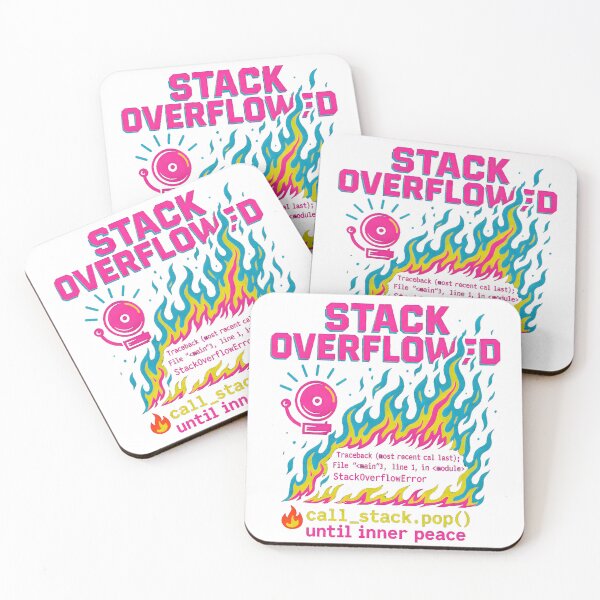 Item preview, Stack Overflowed – Programmer & Coding Meme Design designed and sold by NeonStack.