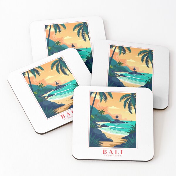 Item preview, Bali Indonesia Illustration design – Tropical Serenity & Cultural Elegance designed and sold by MapMyMiles.