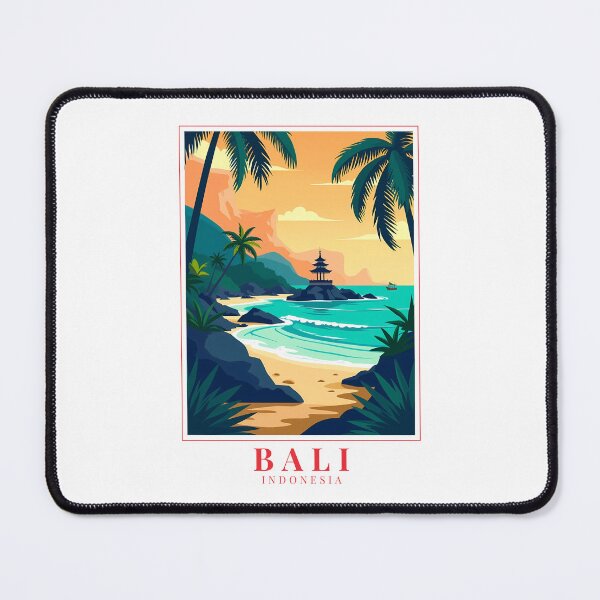 Item preview, Bali Indonesia Illustration design – Tropical Serenity & Cultural Elegance designed and sold by MapMyMiles.