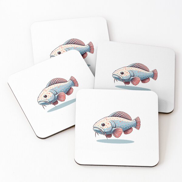 Item preview, Colorful Catfish with Blue and Pink Pattern and Whiskers designed and sold by cave-canvas.