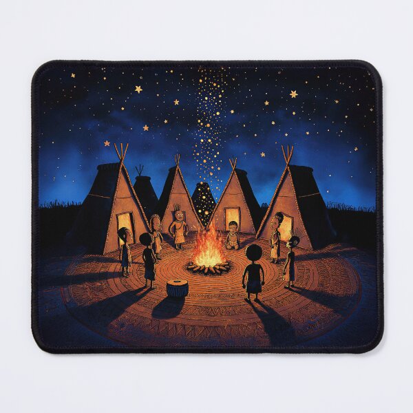 Item preview, Circle of Fire and Stars designed and sold by Whimsical Hug.