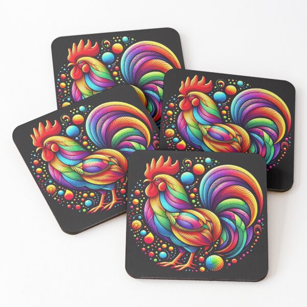 Item preview, colorful rooster designed and sold by Dogandesighn.