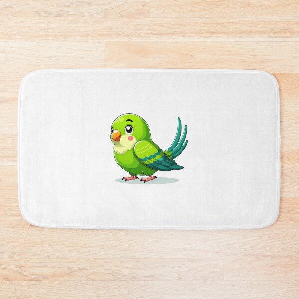 Item preview, Cute Green Parrot with Layered Feathers and Curved Tail designed and sold by cave-canvas.