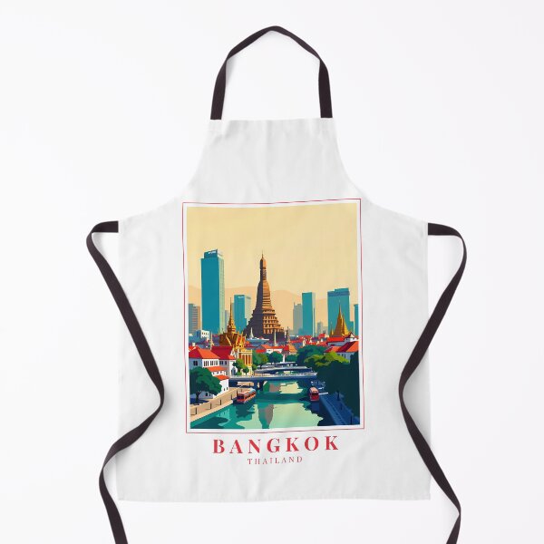 Item preview, Bangkok Thailand Illustration – Urban Pulse & Cultural Splendor designed and sold by MapMyMiles.