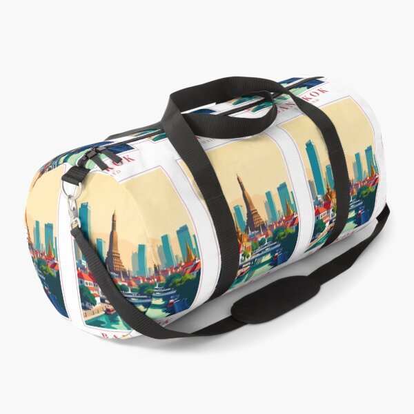 Item preview, Bangkok Thailand Illustration – Urban Pulse & Cultural Splendor designed and sold by MapMyMiles.