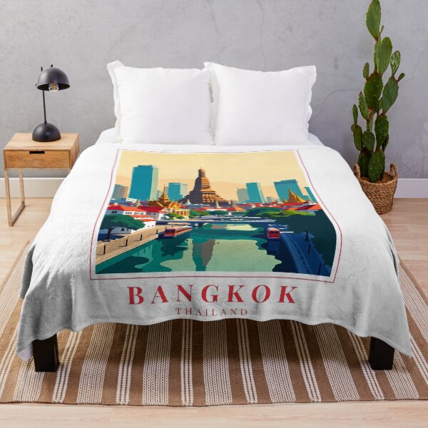 Item preview, Bangkok Thailand Illustration – Urban Pulse & Cultural Splendor designed and sold by MapMyMiles.