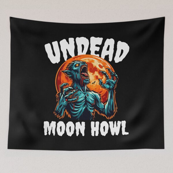 Item preview, UNDEAD MOON HOWL - ZOMBIE HALLOWEEN designed and sold by KEF Custom.