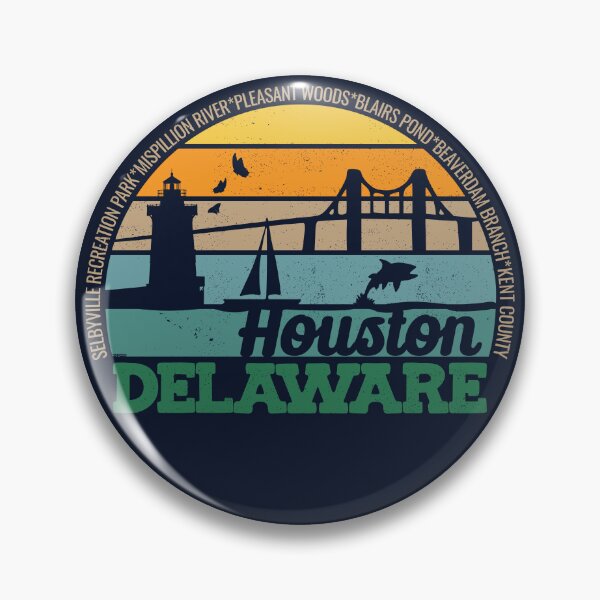 Item preview, Houston Delaware Retro Sunset Local Pride Logo  designed and sold by CRHPOD20.