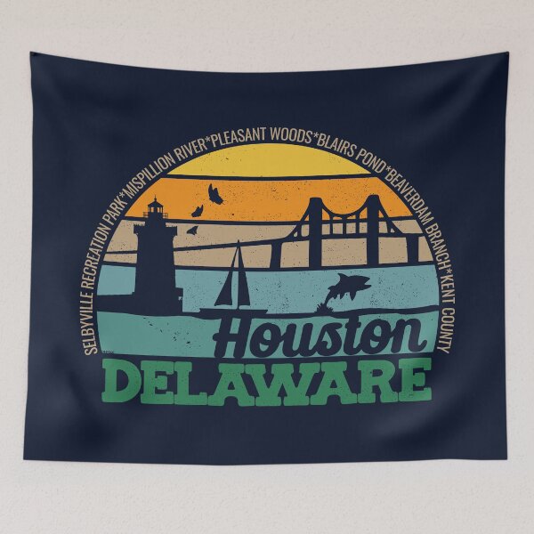 Item preview, Houston Delaware Retro Sunset Local Pride Logo  designed and sold by CRHPOD20.
