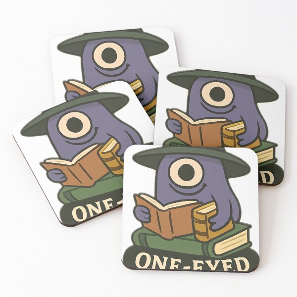 Item preview, Purple Cyclops Monster in Wizard Hat Reading Books – “One-Eyed Reader” designed and sold by Chytanka.