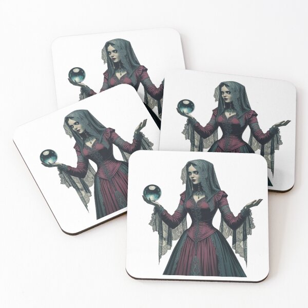 Item preview, Victorian fortune teller with dark magic sphere designed and sold by StormArte.