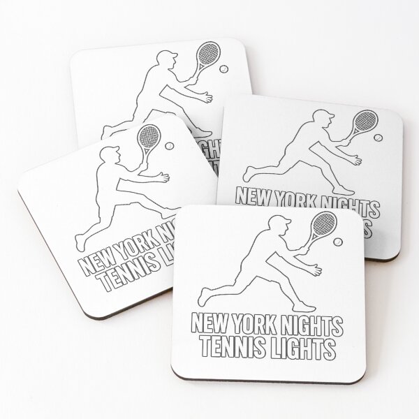 Item preview, US Open Inspired Tennis Shirt – New York Nights Tennis Lights Silhouette Graphic Tee designed and sold by BRAINROTWEAR.