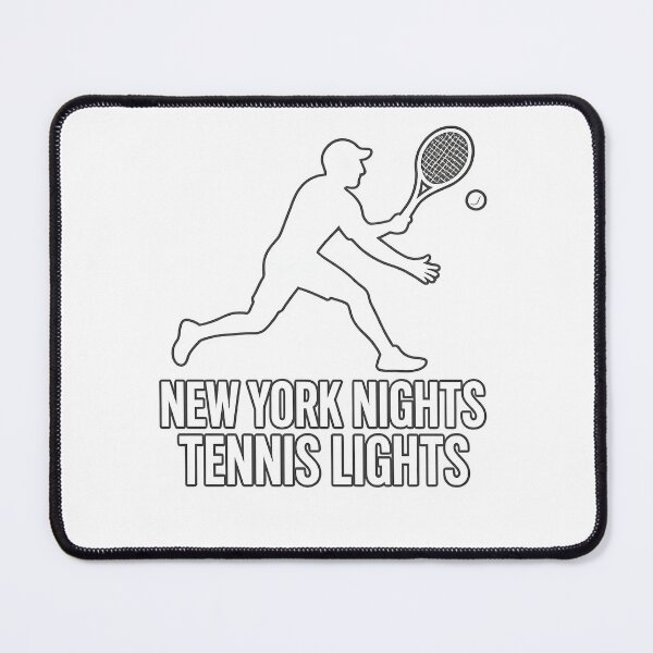 Item preview, US Open Inspired Tennis Shirt – New York Nights Tennis Lights Silhouette Graphic Tee designed and sold by BRAINROTWEAR.
