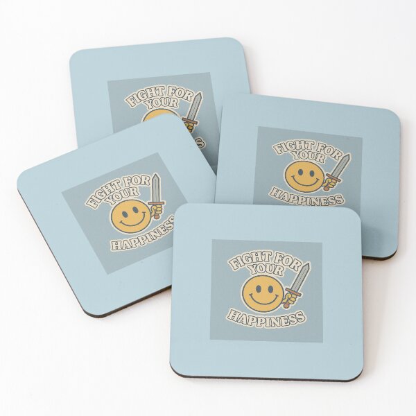 Item preview, Fight for Your Happiness – Motivational Smiley Sticker designed and sold by Striklet.