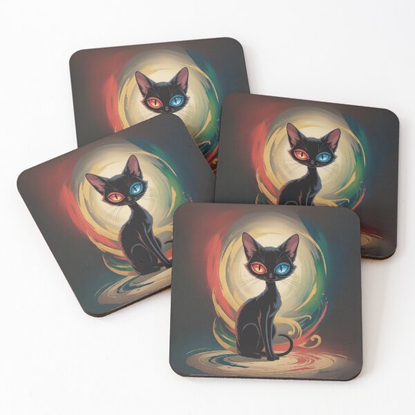 Item preview, Enigmatic Eclipse Cat – Guardian of Celestial Duality designed and sold by FusiTink.
