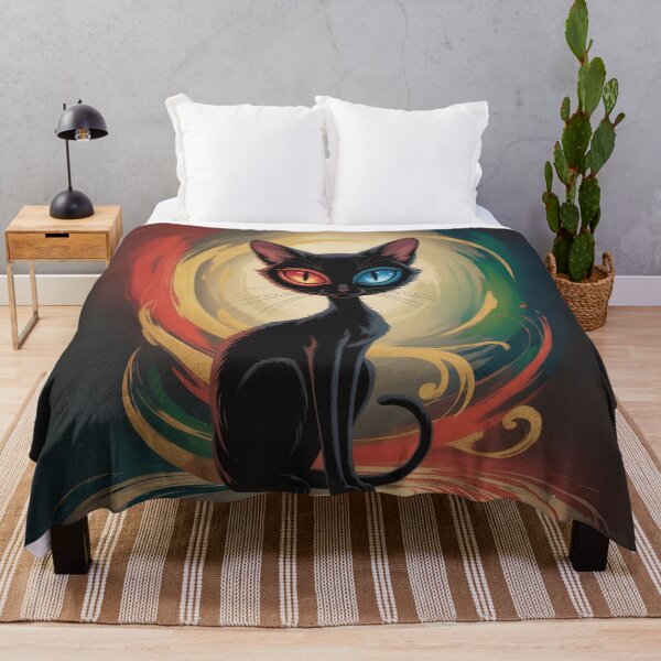 Item preview, Enigmatic Eclipse Cat – Guardian of Celestial Duality designed and sold by FusiTink.