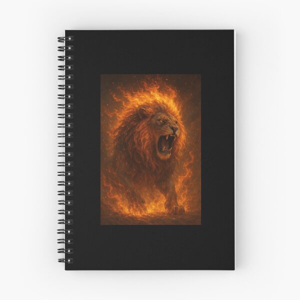 Item preview, Fiery Lion Art Print | Inferno Mane & Mythical Flame Decor designed and sold by Custom-Arts-AI.