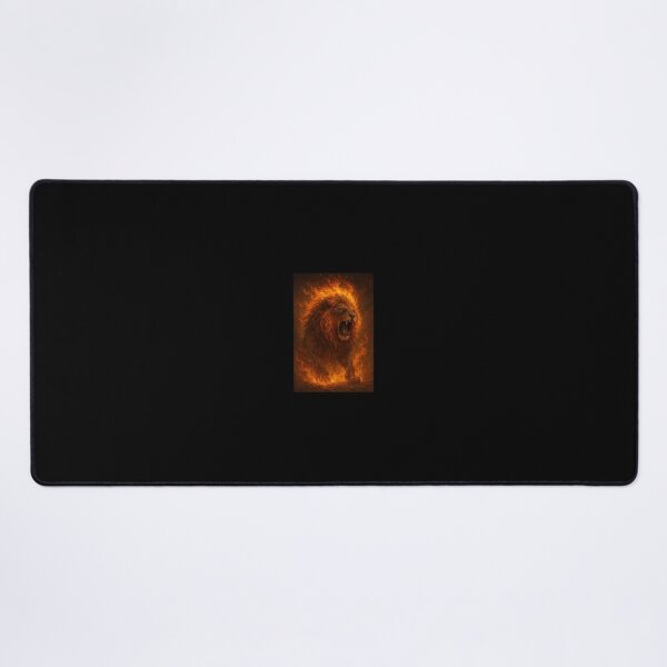 Item preview, Fiery Lion Art Print | Inferno Mane & Mythical Flame Decor designed and sold by Custom-Arts-AI.