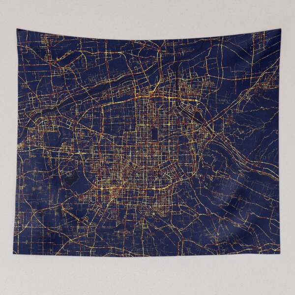 Item preview, Xian, Shaanxi, China Map - City At Night designed and sold by deMAP.