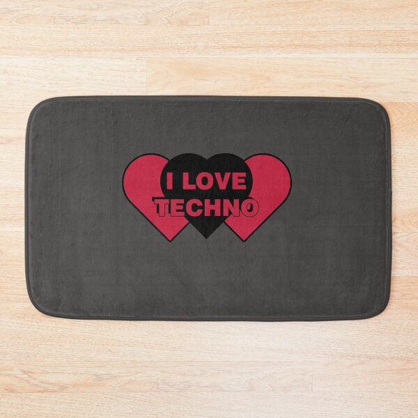 Item preview, I Love Techno Music - Minimalist Design  designed and sold by Absyntart.