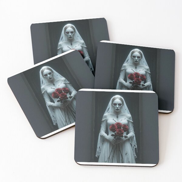 Item preview, Victorian Ghost Bride with Red Roses designed and sold by StormArte.