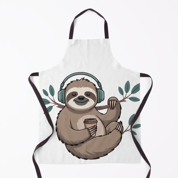 Item preview, Chill Sloth with Coffee – Relaxed Lazy Vibes designed and sold by ArtByYunus.