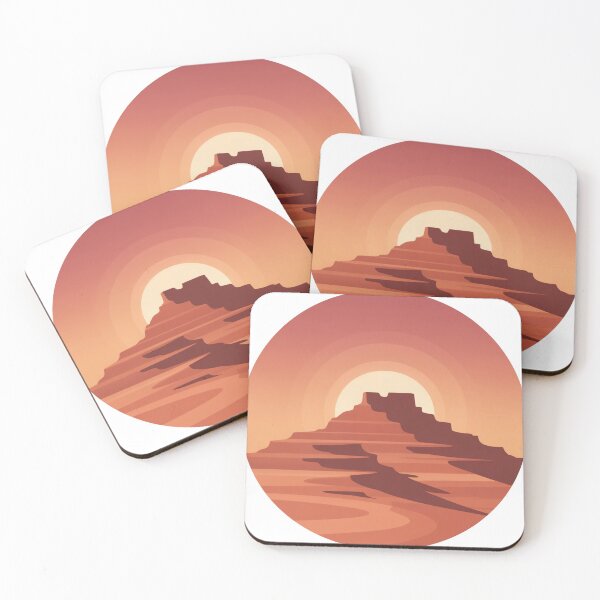 Item preview, Desert Sunset Landscape – Minimalist Nature Art designed and sold by ArtByYunus.