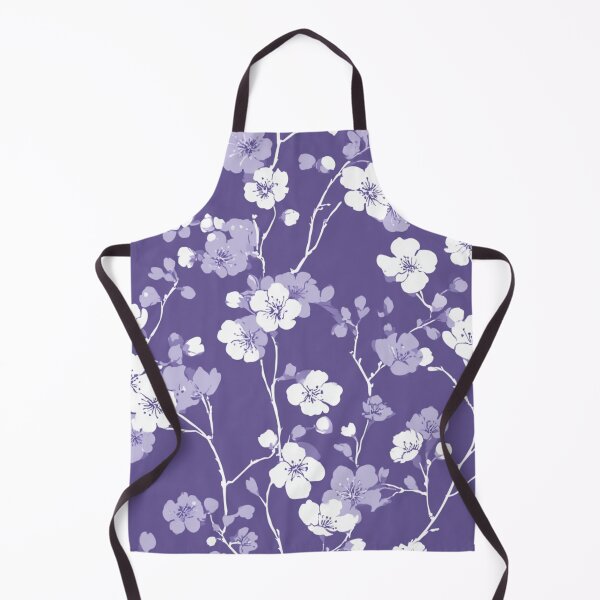 Item preview, Violet White Cherry Blossom Pattern designed and sold by GrinGalore.