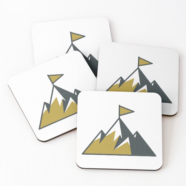Item preview, Mountain Peak with Flag – Adventure Icon Design designed and sold by ArtByYunus.