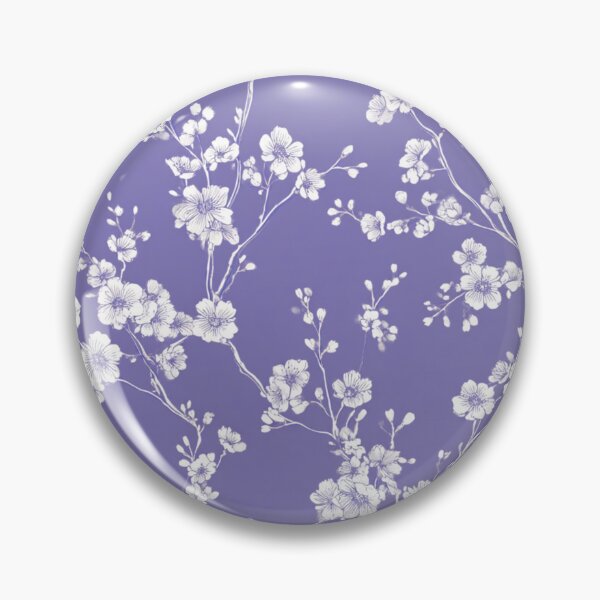 Item preview, Lavender White Cherry Blossom Pattern designed and sold by GrinGalore.