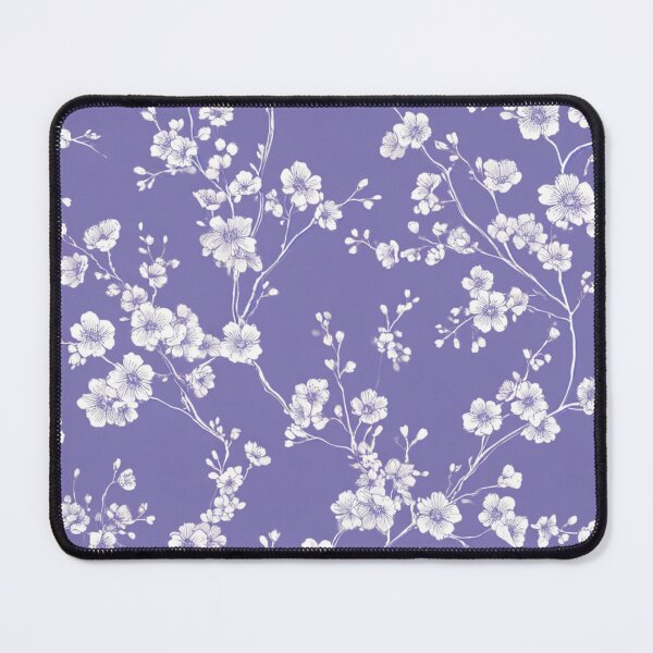 Item preview, Lavender White Cherry Blossom Pattern designed and sold by GrinGalore.