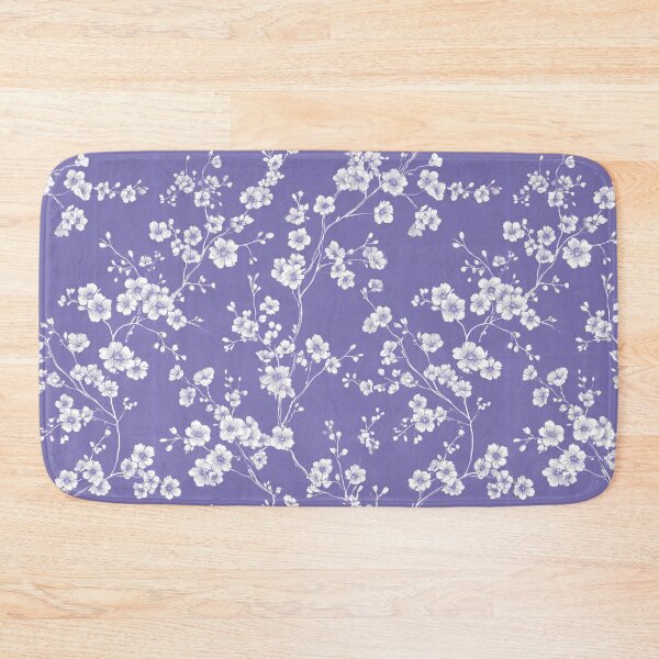 Item preview, Lavender White Cherry Blossom Pattern designed and sold by GrinGalore.