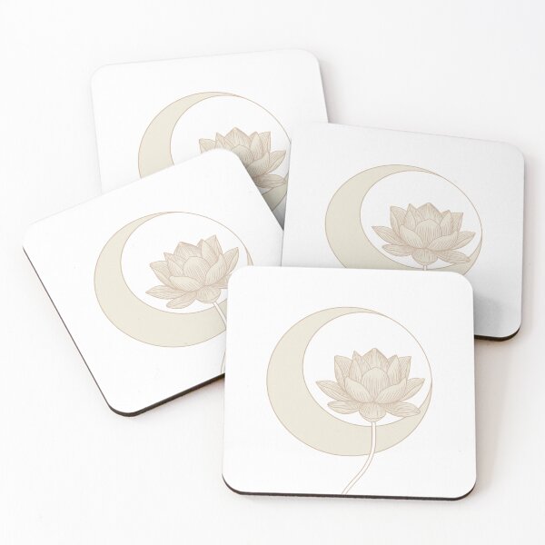 Artikelvorschau, Halbmond und Lotusblume – Spirituelle Zen-Kunst entworfen und verkauft von ArtByYunus.