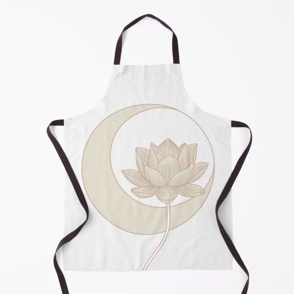 Item preview, Crescent Moon and Lotus Flower – Spiritual Zen Art designed and sold by ArtByYunus.