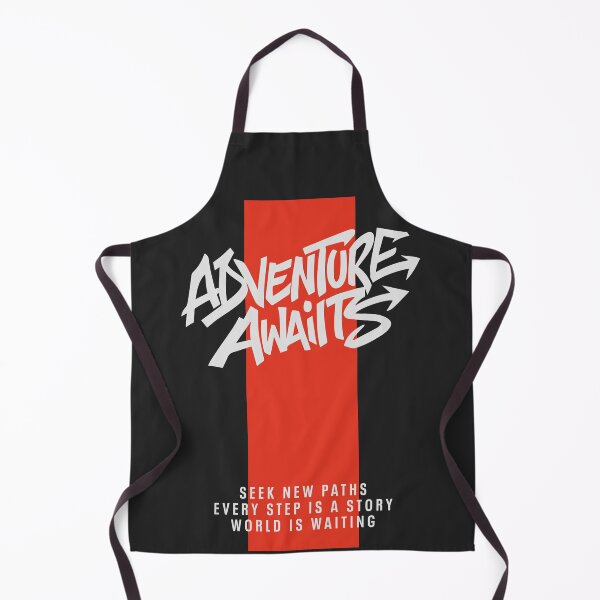 Item preview, Graffiti White Text "Adventure Awaits" Typography w/ Red Band on Black designed and sold by Love, Amy....